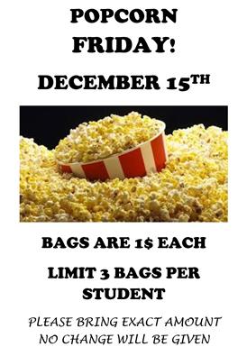  POPCORN FRIDAY 12/15